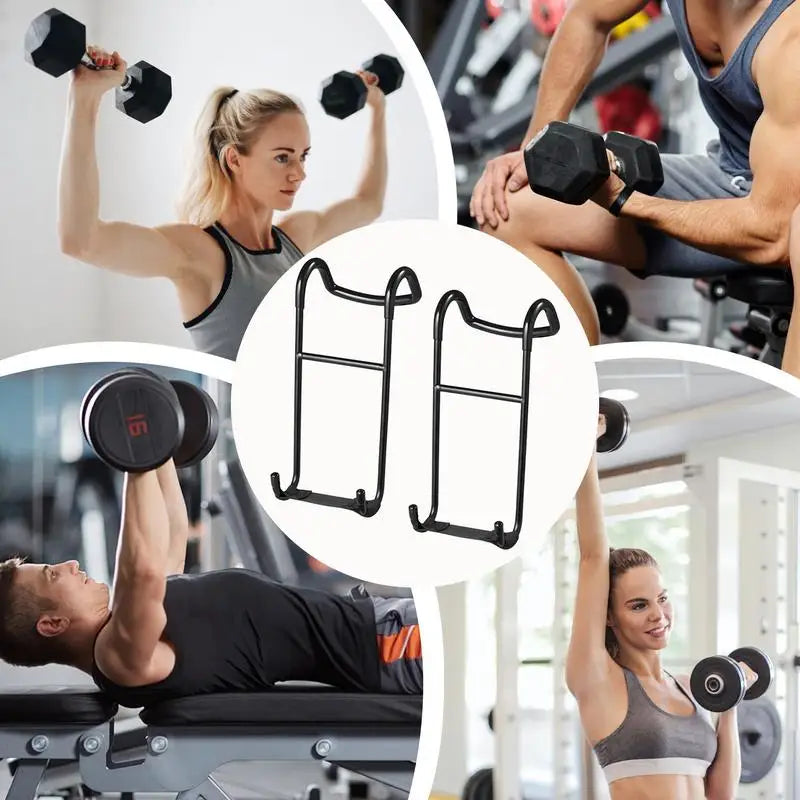 2PCS/Set Dumbbell Spotter Hooks Hold Up Hangers Heavy Power Dumbbells Rack Attachments for Dumbbell Bench Press Chest & Shoulder