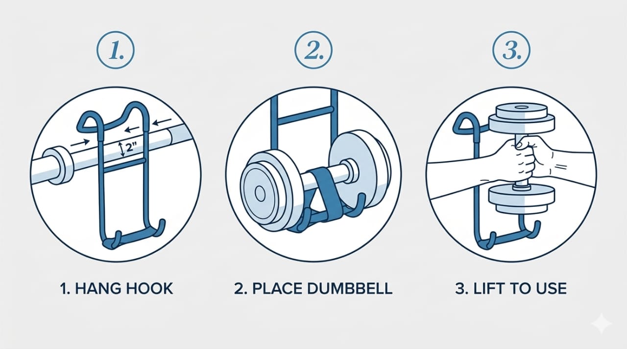 Oasis Hup™ Pro Lift Dumbbell Spotter Hooks
