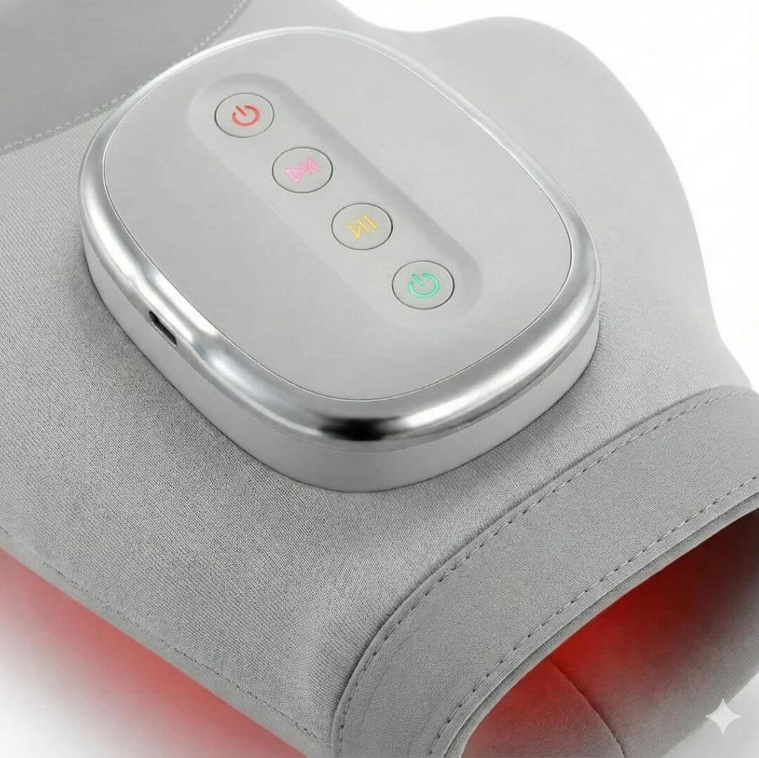 Hand massager used at home for relaxing hand muscles